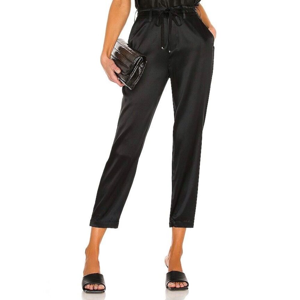 CAMI NYC Alex Silk Blend Pant in Black Size Small
